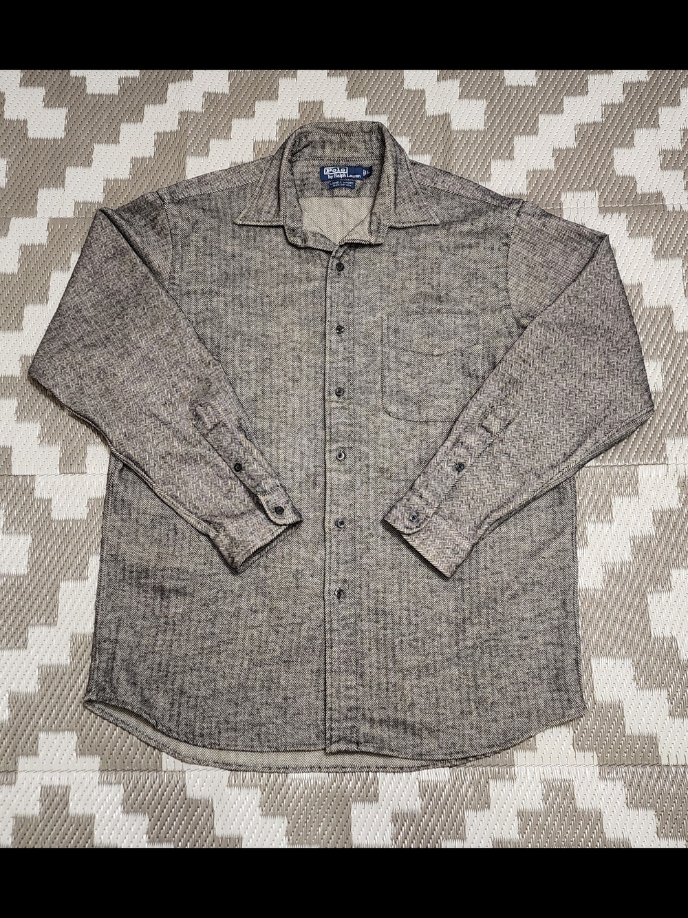 Polo by Ralph Lauren Gray Casual Button-Down Shirt